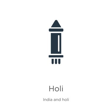 Holi ikon vektörü. Beyaz arka planda izole edilmiş Hindistan ve Holi koleksiyonundan moda düz holi ikonu. Vektör illüstrasyonu web ve mobil grafik tasarımı, logo, eps10 için kullanılabilir