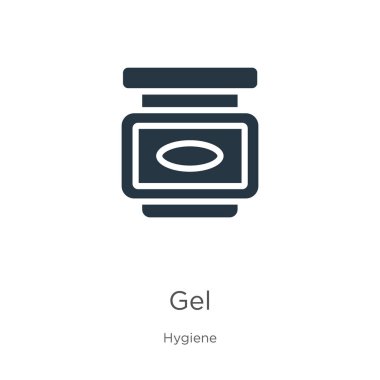Jel ikon vektörü. Hijyen koleksiyonundan moda düz jel ikonu beyaz arka planda izole edilmiş. Vektör illüstrasyonu web ve mobil grafik tasarımı, logo, eps10 için kullanılabilir