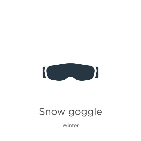 Gafas de nieve vector icono. Icono de gafas de nieve planas de moda de la colección de invierno aislado sobre fondo blanco. La ilustración vectorial se puede utilizar para el diseño gráfico web y móvil, logotipo, eps10 — Vector de stock