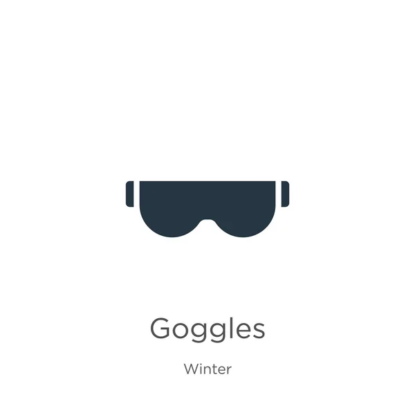 Gafas vector icono. Icono de gafas planas de moda de la colección de invierno aislado sobre fondo blanco. La ilustración vectorial se puede utilizar para el diseño gráfico web y móvil, logotipo, eps10 — Vector de stock