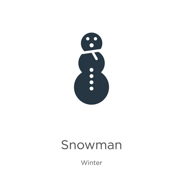 Hombre de nieve icono vector. Icono moderno muñeco de nieve plano de la colección de invierno aislado sobre fondo blanco. La ilustración vectorial se puede utilizar para el diseño gráfico web y móvil, logotipo, eps10 — Vector de stock