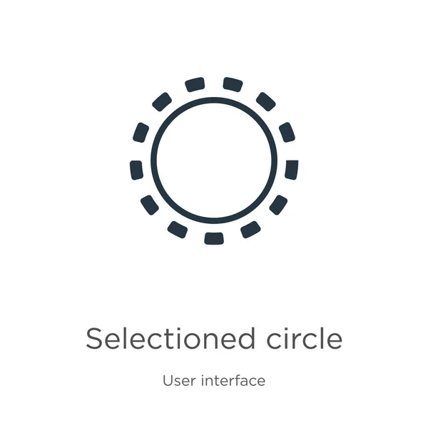 Selección círculo icono vector. Icono de círculo seleccionado plano de moda de la colección de interfaz de usuario aislado sobre fondo blanco. La ilustración vectorial se puede utilizar para el diseño gráfico web y móvil , — Vector de stock