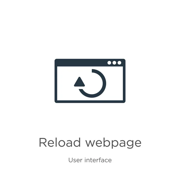 Webseiten-Icon-Vektor neu laden. trendy flat reload webpage icon aus der Benutzeroberfläche Sammlung isoliert auf weißem Hintergrund. Vektorillustration kann für Web- und Mobile-Grafikdesign verwendet werden, Logo, eps10 — Stockvektor