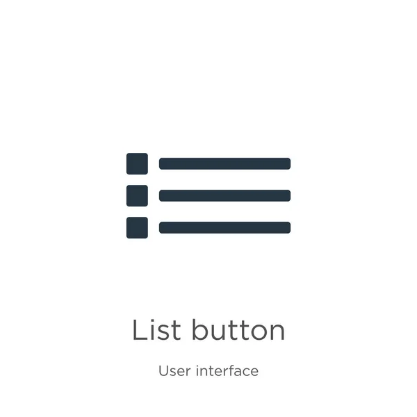 Lista icono de botón vector. Icono de botón de lista plana de moda de la colección de interfaz de usuario aislado en fondo blanco. La ilustración vectorial se puede utilizar para el diseño gráfico web y móvil, logotipo, eps10 — Vector de stock