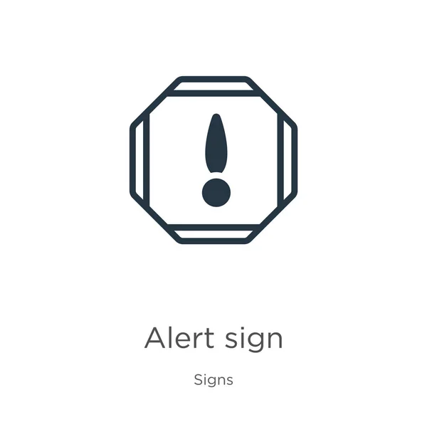 Alert sign icon vector. Trendy flat alert sign icon from signs collection isolated on white background. Vector illustration can be used for web and mobile graphic design, logo, eps10 — ストックベクタ