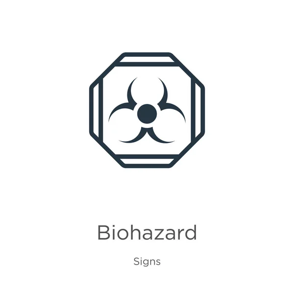Biohazard symbol icon vector. Trendy flat biohazard symbol icon from signs collection isolated on white background. Vector illustration can be used for web and mobile graphic design, logo, eps10 — ストックベクタ