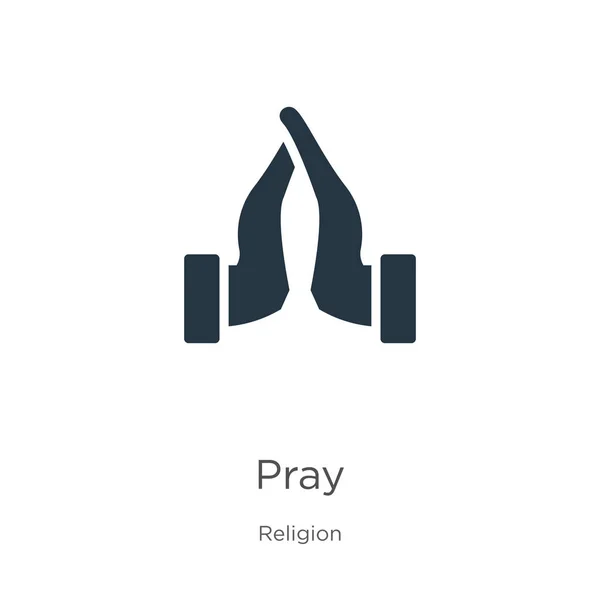 Моліться вектор піктограм. Модні плоскі ікони молитви з колекції релігій ізольовані на білому тлі. Векторна ілюстрація може бути використана для веб- та мобільного графічного дизайну, логотипу, eps10 — стоковий вектор