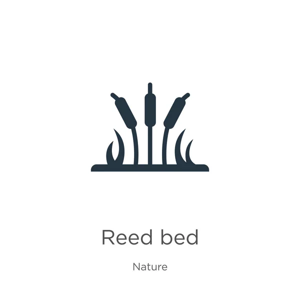 Reed cama icono vector. Moderno icono de la cama de lengüeta plana de la colección de la naturaleza aislado sobre fondo blanco. La ilustración vectorial se puede utilizar para el diseño gráfico web y móvil, logotipo, eps10 — Vector de stock