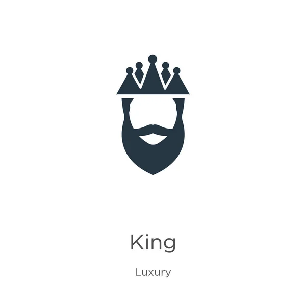 Διάνυσμα εικόνας βασιλιά. Trendy επίπεδη εικόνα βασιλιά από τη συλλογή πολυτελείας που απομονώνονται σε λευκό φόντο. Εικονογράφηση διάνυσμα μπορεί να χρησιμοποιηθεί για web και κινητό γραφικό σχεδιασμό, λογότυπο, eps10 — Διανυσματικό Αρχείο