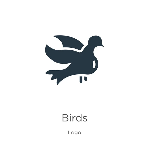 Icono de aves vector. Icono de moda para pájaros planos de la colección de logotipos aislados sobre fondo blanco. La ilustración vectorial se puede utilizar para el diseño gráfico web y móvil, logotipo, eps10 — Vector de stock