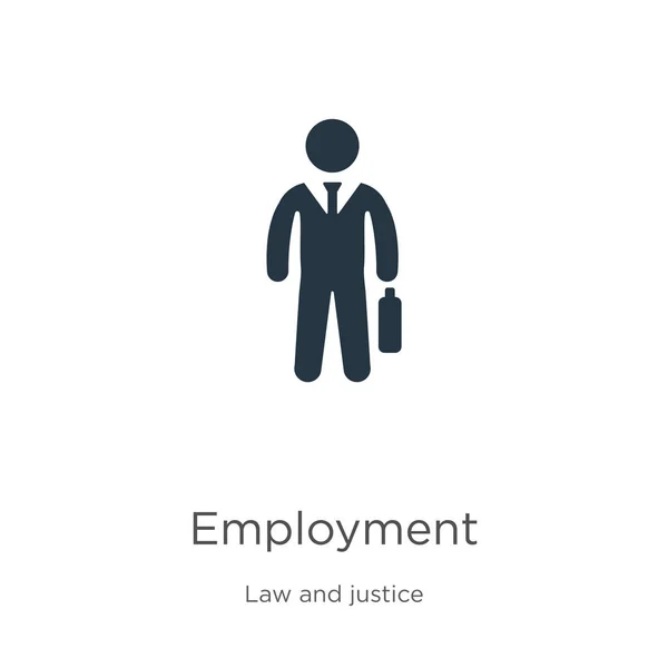 रोजगार प्रतीक वेक्टर। कानून और न्याय संग्रह से ट्रेंडी फ्लैट रोजगार प्रतीक सफेद पृष्ठभूमि पर अलग है। वेक्टर इलस्ट्रेशन वेब और मोबाइल ग्राफिक डिजाइन, लोगो, eps10 के लिए इस्तेमाल किया जा सकता है — स्टॉक वेक्टर