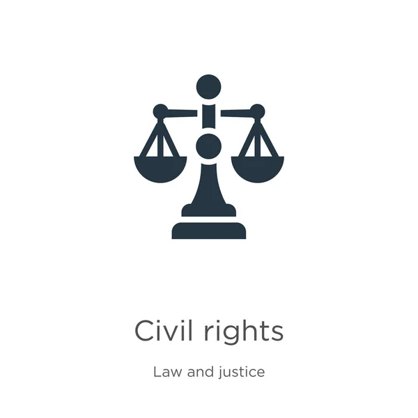 Icono de derechos civiles vector. Icono de moda de los derechos civiles planos de la ley y la justicia colección aislado en el fondo blanco. La ilustración vectorial se puede utilizar para el diseño gráfico web y móvil, logotipo, eps10 — Vector de stock