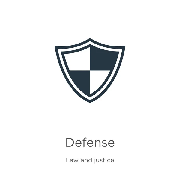 Defense icon vector. Trendy flat defense icon from law and justice collection isolated on white background. Vector illustration can be used for web and mobile graphic design, logo, eps10