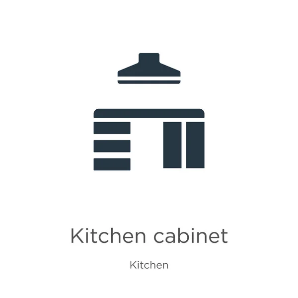 Wektor ikony szafki kuchennej. Modna płaska ikona szafy kuchennej z kolekcji kuchni na białym tle. Ilustracja wektorowa może być używana do projektowania graficznego, logo, eps10 — Wektor stockowy