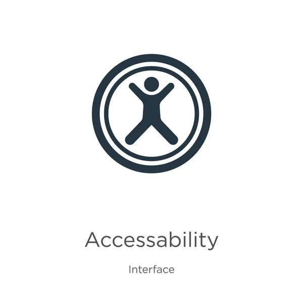 Toegankelijkheid pictogram vector. Trendy flat accessability icoon uit interface collectie geïsoleerd op witte achtergrond. Vector illustratie kan worden gebruikt voor web en mobiele grafische vormgeving, logo, eps10 — Stockvector