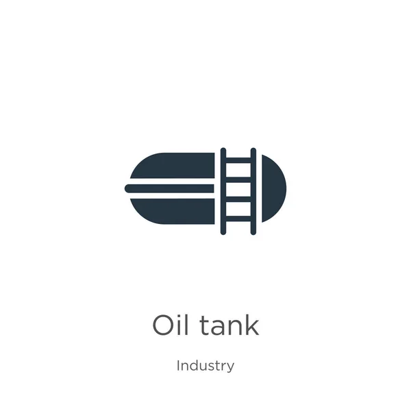 Aceite icono del tanque vector. Icono de tanque de aceite plano de moda de la colección de la industria aislado sobre fondo blanco. La ilustración vectorial se puede utilizar para el diseño gráfico web y móvil, logotipo, eps10 — Archivo Imágenes Vectoriales