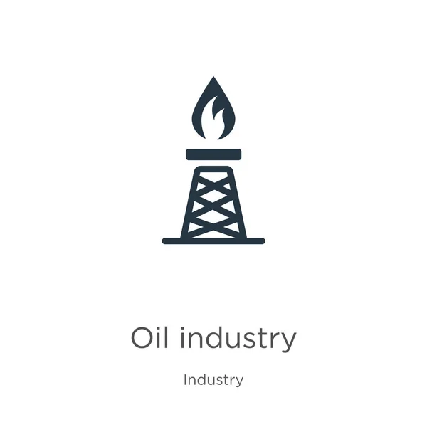 Industrie pétrolière icône vecteur. icône de l'industrie pétrolière plate à la mode de la collection de l'industrie isolé sur fond blanc. L'illustration vectorielle peut être utilisée pour la conception graphique web et mobile, logo, eps10 — Image vectorielle