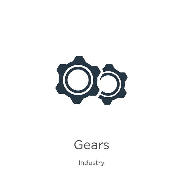 Gears icon vector. Trendy flat gears icon from industry collection isolated on white background. Vector illustration can be used for web and mobile graphic design, logo, eps10