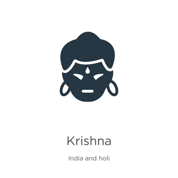 Icono de Krishna vector. Icono de moda krishna plana de la colección india aislado sobre fondo blanco. La ilustración vectorial se puede utilizar para el diseño gráfico web y móvil, logotipo, eps10 — Vector de stock