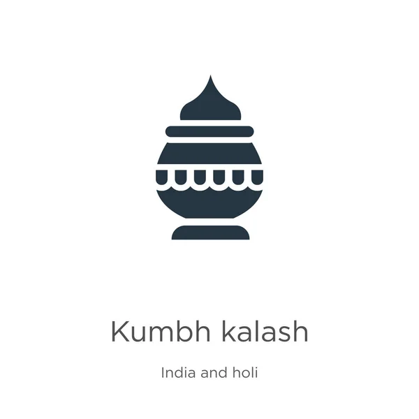 Kumbh kalash vector icono. Icono de kumbh kalash plano de moda de la colección india aislado sobre fondo blanco. La ilustración vectorial se puede utilizar para el diseño gráfico web y móvil, logotipo, eps10 — Vector de stock