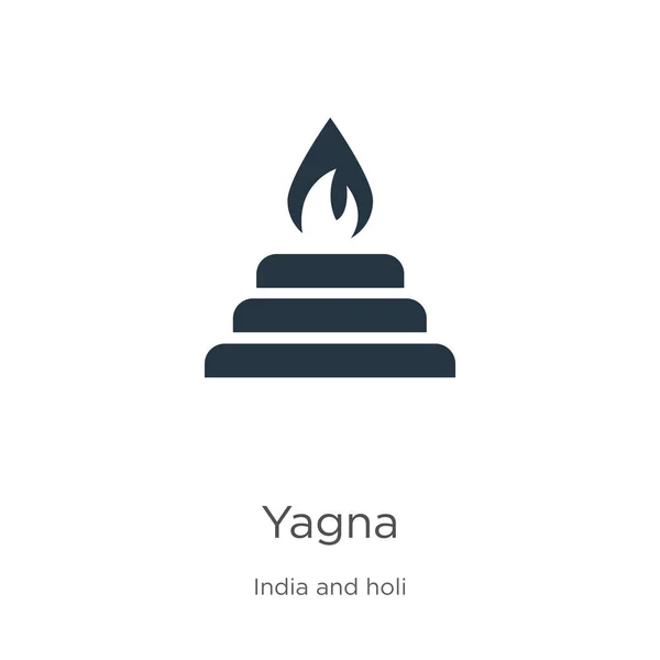 Yagna vector icono. Icono de yagna plana de moda de la colección india y holi aislado sobre fondo blanco. La ilustración vectorial se puede utilizar para el diseño gráfico web y móvil, logotipo, eps10 — Vector de stock