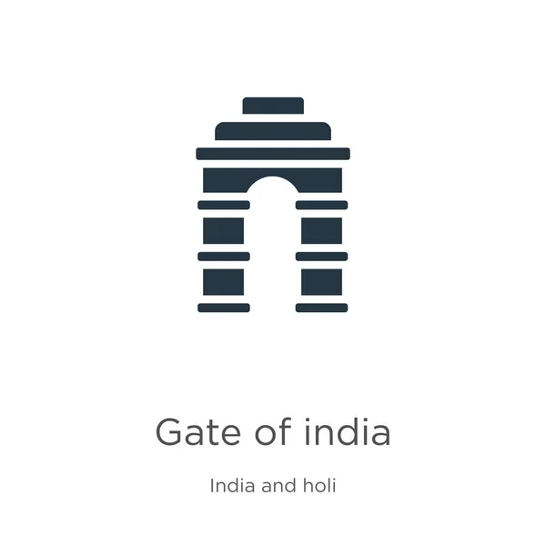 Puerta del vector icono de la India. Puerta plana de moda del icono de la India de la colección india aislado sobre fondo blanco. La ilustración vectorial se puede utilizar para el diseño gráfico web y móvil, logotipo, eps10 — Vector de stock