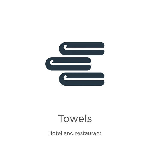 Toallas vector icono. Icono de toallas planas de moda de la colección del hotel aislado sobre fondo blanco. La ilustración vectorial se puede utilizar para el diseño gráfico web y móvil, logotipo, eps10 — Vector de stock