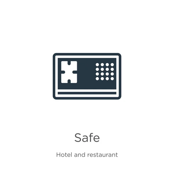 Ασφαλής διανυσματική εικόνα. Μοντέρνο επίπεδο ασφαλές εικονίδιο από τη συλλογή του ξενοδοχείου που απομονώνονται σε λευκό φόντο. Εικονογράφηση διάνυσμα μπορεί να χρησιμοποιηθεί για web και κινητό γραφικό σχεδιασμό, λογότυπο, eps10 — Διανυσματικό Αρχείο