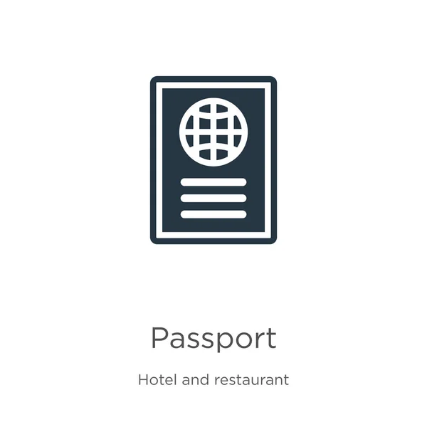 Διανυσματική απεικόνιση διαβατηρίου. Trendy επίπεδη εικόνα διαβατηρίου από τη συλλογή του ξενοδοχείου απομονώνονται σε λευκό φόντο. Εικονογράφηση διάνυσμα μπορεί να χρησιμοποιηθεί για web και κινητό γραφικό σχεδιασμό, λογότυπο, eps10 — Διανυσματικό Αρχείο