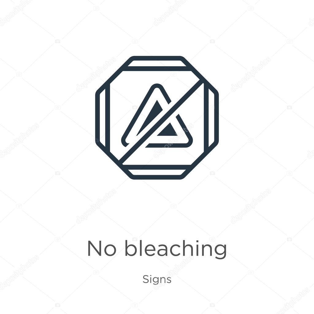 No bleaching icon vector. Trendy flat no bleaching icon from signs collection isolated on white background. Vector illustration can be used for web and mobile graphic design, logo, eps10