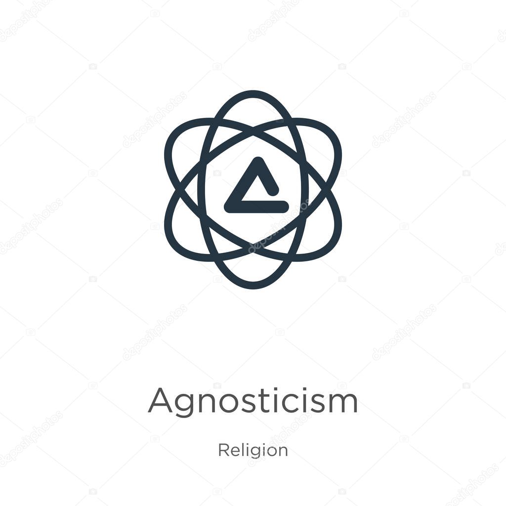 Agnosticism icon vector. Trendy flat agnosticism icon from religion collection isolated on white background. Vector illustration can be used for web and mobile graphic design, logo, eps10