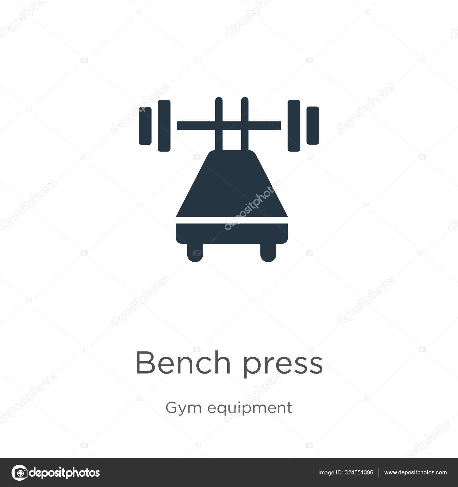 Bench Press Icon Vector Trendy Flat Bench Press Icon From Gym