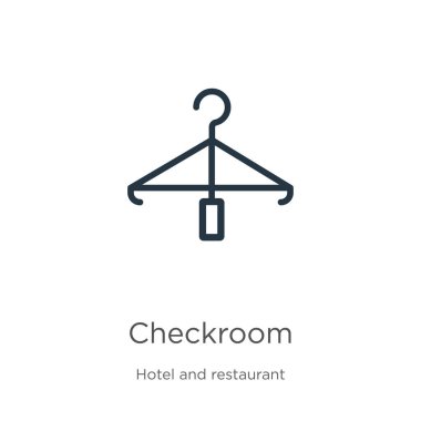 Checkroom icon vector. Trendy flat checkroom icon from hotel and restaurant collection isolated on white background. Vector illustration can be used for web and mobile graphic design, logo, eps10 clipart