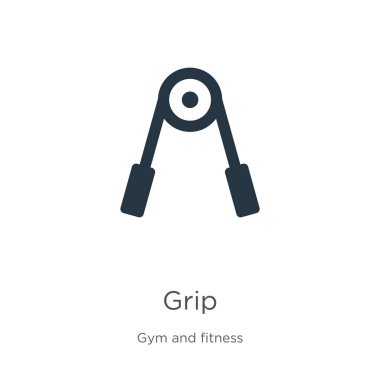 Simge vektörünü tut. Beyaz arka planda izole edilmiş spor salonu ve fitness koleksiyonunun moda düz kavrama ikonu. Vektör illüstrasyonu web ve mobil grafik tasarımı, logo, eps10 için kullanılabilir