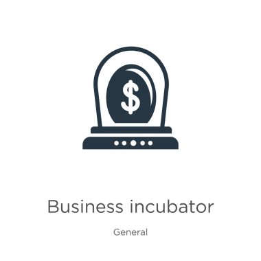 İş kuvöz ikonu vektörü. Beyaz arka planda izole edilmiş genel koleksiyondaki moda düz iş inkübatör simgesi. Vektör illüstrasyonu web ve mobil grafik tasarımı, logo, eps10 için kullanılabilir