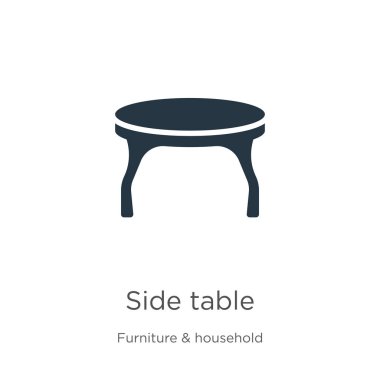Side table icon vector. Trendy flat side table icon from furniture collection isolated on white background. Vector illustration can be used for web and mobile graphic design, logo, eps10 clipart