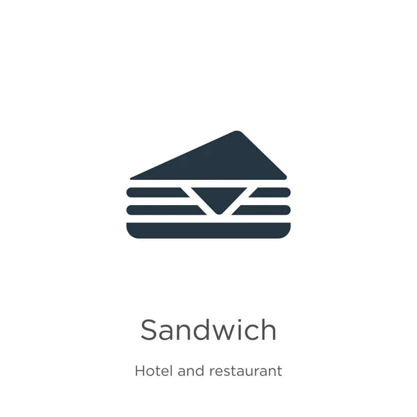 Vecteur d'icônes sandwich. Icône sandwich plat tendance de la collection hôtel et restaurant isolé sur fond blanc. L'illustration vectorielle peut être utilisée pour la conception graphique web et mobile, logo, eps10 — Image vectorielle