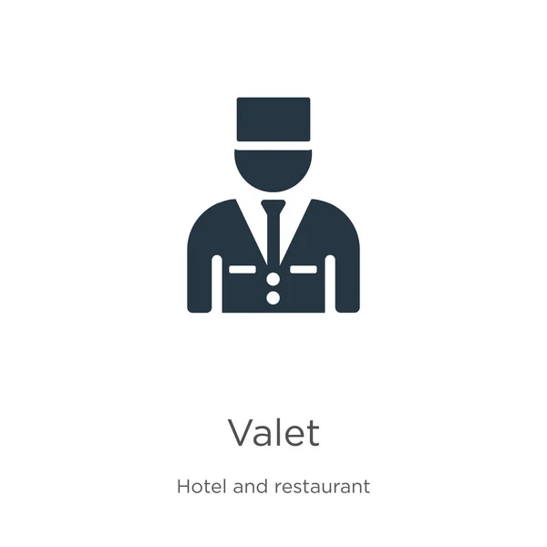 Vecteur icône de voiturier. Icône de voiturier plat tendance de la collection hôtel et restaurant isolé sur fond blanc. L'illustration vectorielle peut être utilisée pour la conception graphique web et mobile, logo, eps10 — Image vectorielle