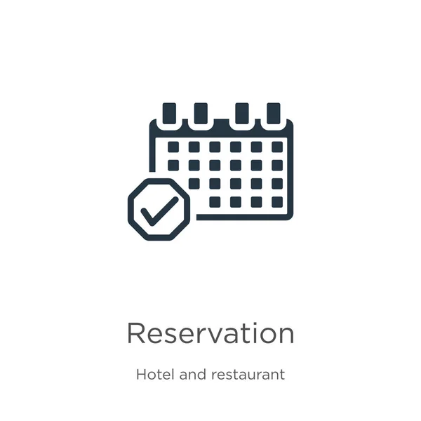 Vektor ikony rezervace. Moderní plochá ikona rezervace z hotelové a restaurační sbírky izolované na bílém pozadí. Vektorové ilustrace lze použít pro web a mobilní grafický design, logo, eps10 — Stockový vektor