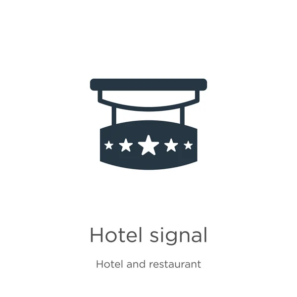 Hotelsignalsymbolvektor. trendige flache Hotelsignalsymbole aus der Hotel- und Restaurantsammlung isoliert auf weißem Hintergrund. Vektor-Illustration kann für Web-und mobile Grafik-Design, Logo verwendet werden, — Stockvektor