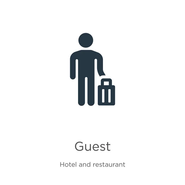 Guest icon vector. Trendy flat guest icon from hotel and restaurant collection isolated on white background. Vector illustration can be used for web and mobile graphic design, logo, eps10 — ストックベクタ