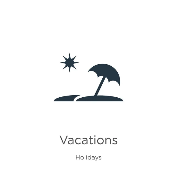 Vacations icon vector. Trendy flat vacations icon from holidays collection isolated on white background. Vector illustration can be used for web and mobile graphic design, logo, eps10 — Stock Vector