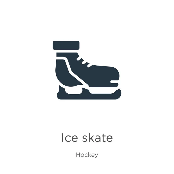 Vetor ícone de patinagem no gelo. Ícone de patinação de gelo na moda plana da coleção de hóquei isolado no fundo branco. Ilustração vetorial pode ser usado para web e design gráfico móvel, logotipo, eps10 — Vetor de Stock