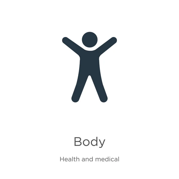 Cuerpo icono vector. Icono de cuerpo plano de moda de la colección de salud aislado sobre fondo blanco. La ilustración vectorial se puede utilizar para el diseño gráfico web y móvil, logotipo, eps10 — Vector de stock