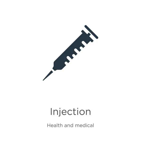 Icône d'injection vecteur. Icône d'injection plate tendance de la collection santé et médecine isolée sur fond blanc. L'illustration vectorielle peut être utilisée pour la conception graphique web et mobile, logo, eps10 — Image vectorielle