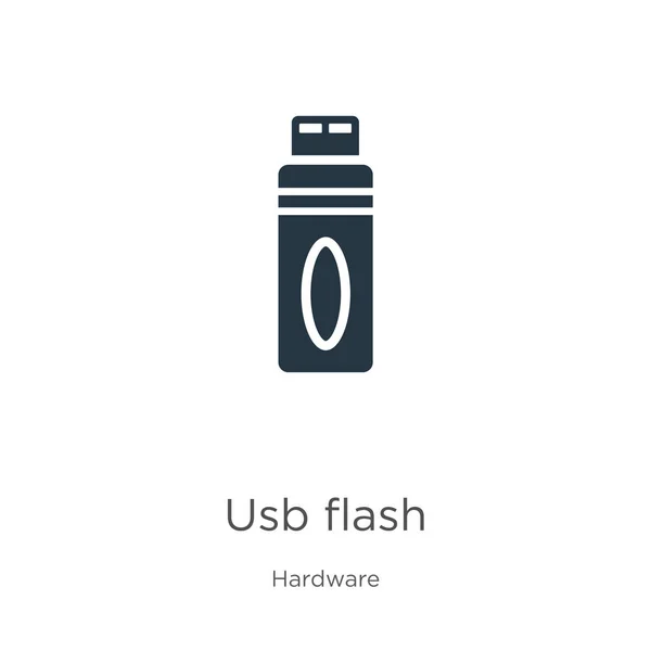 Usb flash icon vector. Trendy flat usb flash icon from hardware collection isolated on white background. Vector illustration can be used for web and mobile graphic design, logo, eps10 — Stock vektor