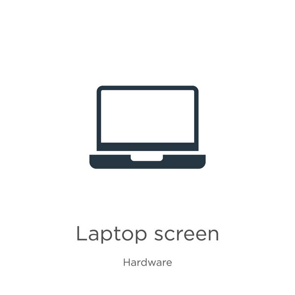 Вектор значков экрана ноутбука. Trendy плоский экран ноутбука значок из коллекции аппаратных средств изолирован на белом фоне. Векторная иллюстрация может быть использована для веб и мобильного графического дизайна, логотипа, eps10
