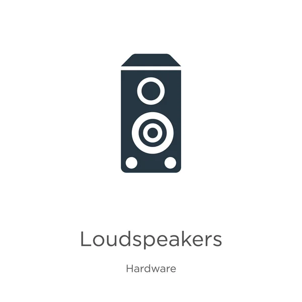 Lautsprecher-Symbolvektor. trendige Flachlautsprecher-Ikone aus der Hardware-Sammlung isoliert auf weißem Hintergrund. Vektorillustration kann für Web- und Mobile-Grafikdesign verwendet werden, Logo, eps10 — Stockvektor