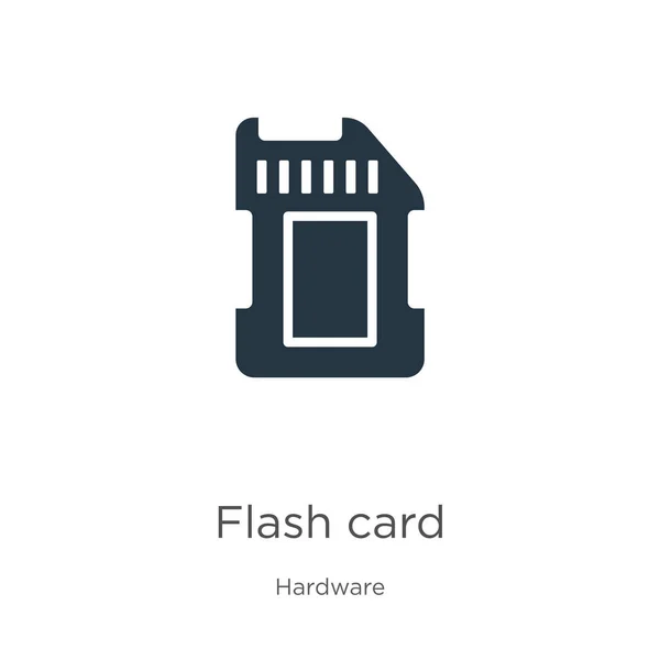 Flash card icon vector. Trendy flat flash card icon from hardware collection isolated on white background. Vector illustration can be used for web and mobile graphic design, logo, eps10 — Stock vektor