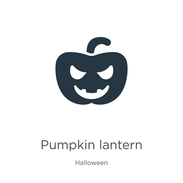 Icono de linterna de calabaza vector. Icono de linterna de calabaza plana de moda de la colección halloween aislado sobre fondo blanco. La ilustración vectorial se puede utilizar para el diseño gráfico web y móvil, logotipo, eps10 — Vector de stock